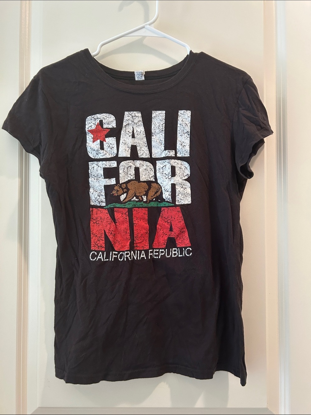 Delta Ringspun California Republic Bold Graphic Tee short sleeves size XL black